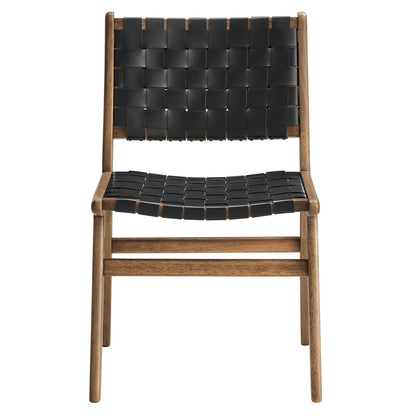 Saoirse Faux Leather Wood Dining Side Chair - Set of 2 by Modway