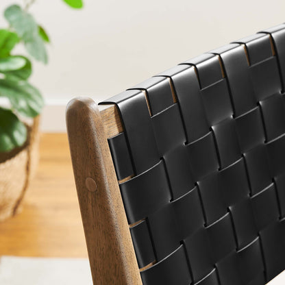 Saoirse Faux Leather Wood Dining Side Chair - Set of 2 by Modway