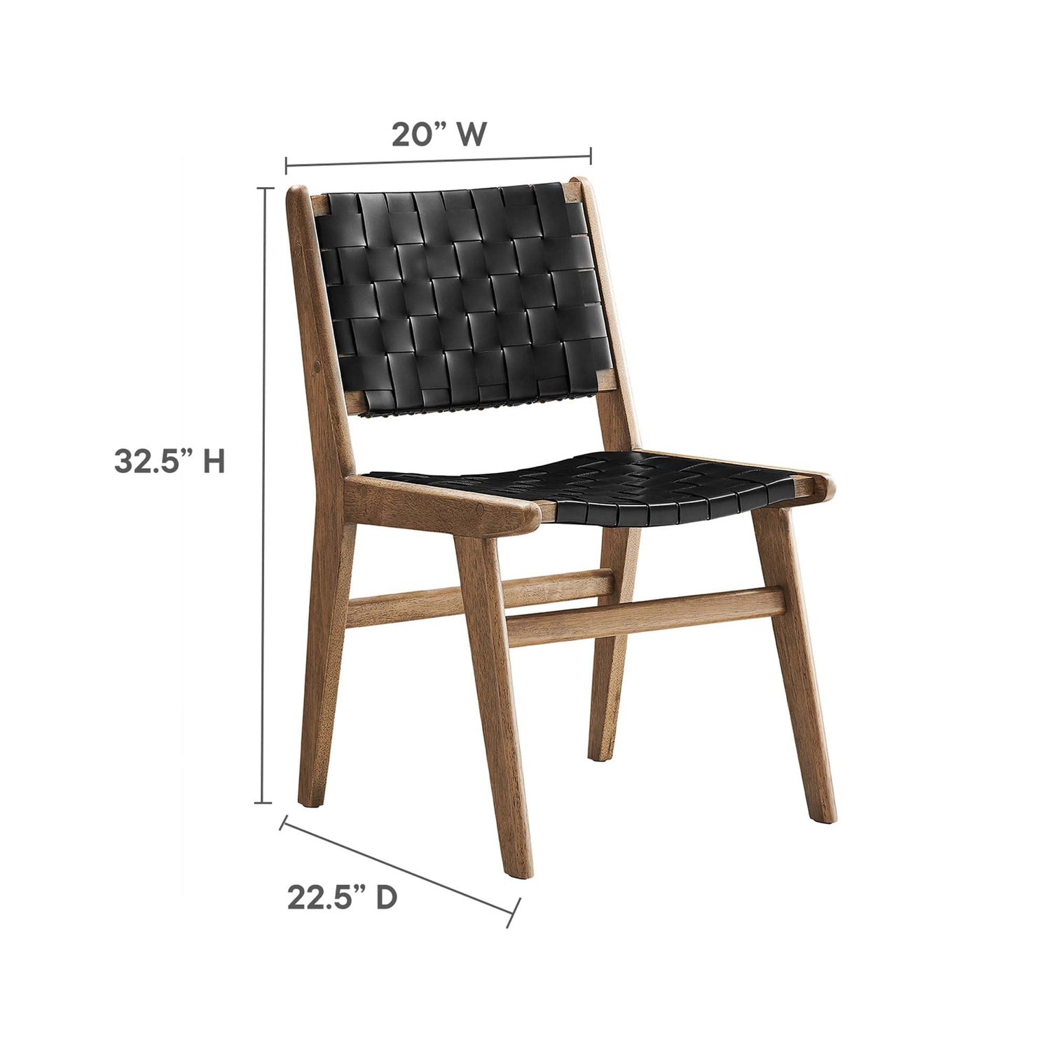 Saoirse Faux Leather Wood Dining Side Chair - Set of 2 by Modway
