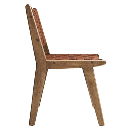 Saoirse Faux Leather Wood Dining Side Chair - Set of 2 by Modway