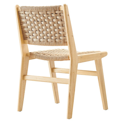 Saoirse Woven Rope Wood Dining Side Chair - Set of 2 by Modway