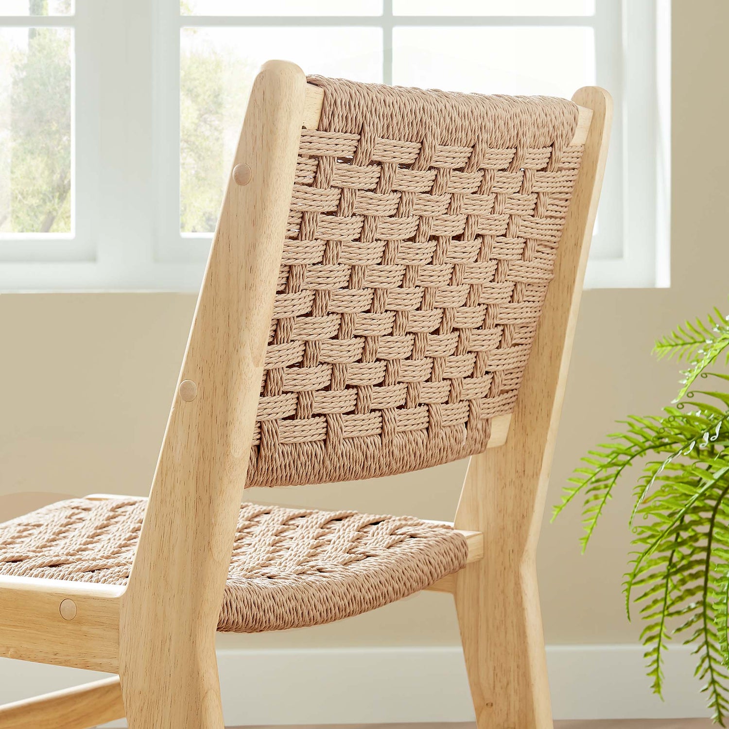 Saoirse Woven Rope Wood Dining Side Chair - Set of 2 by Modway