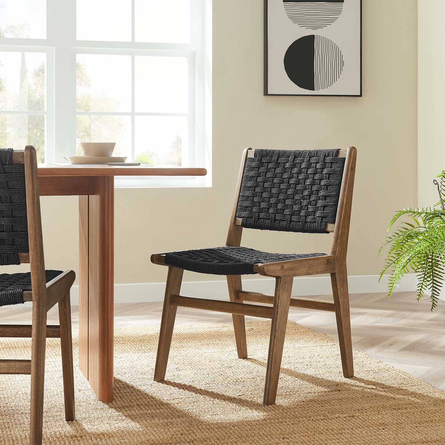 Saoirse Woven Rope Wood Dining Side Chair - Set of 2 by Modway