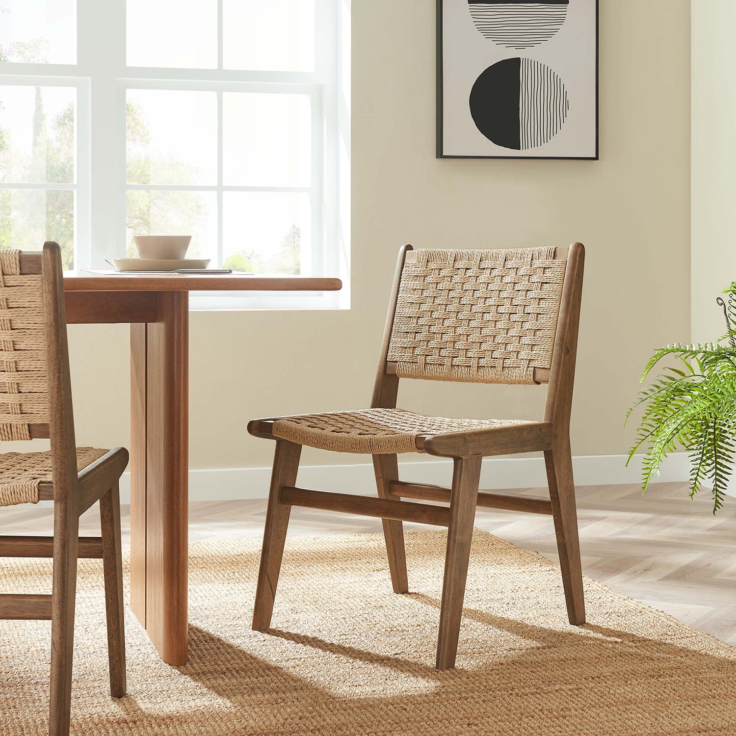 Saoirse Woven Rope Wood Dining Side Chair - Set of 2 by Modway