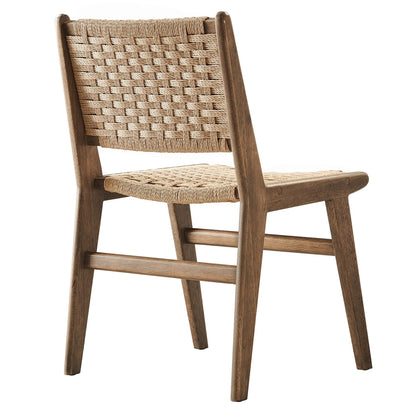 Saoirse Woven Rope Wood Dining Side Chair - Set of 2 by Modway