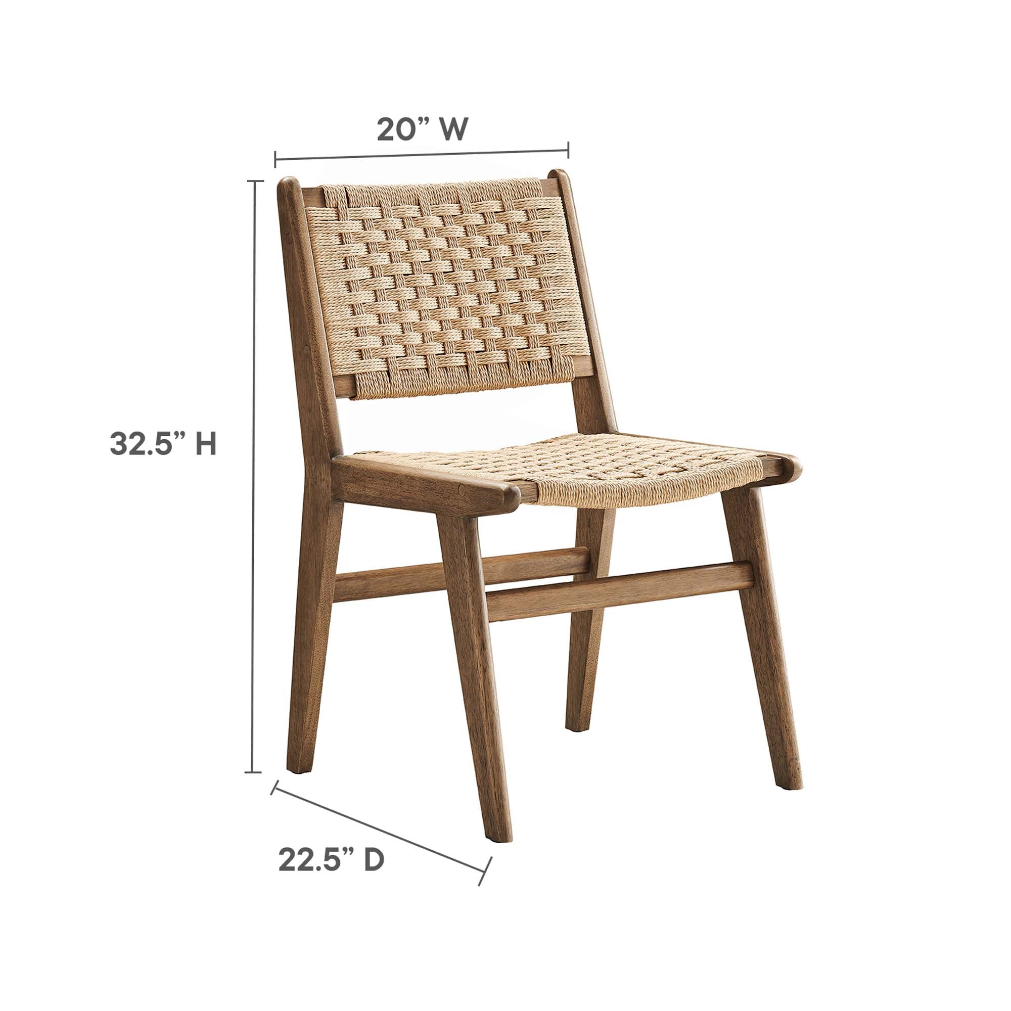 Saoirse Woven Rope Wood Dining Side Chair - Set of 2 by Modway