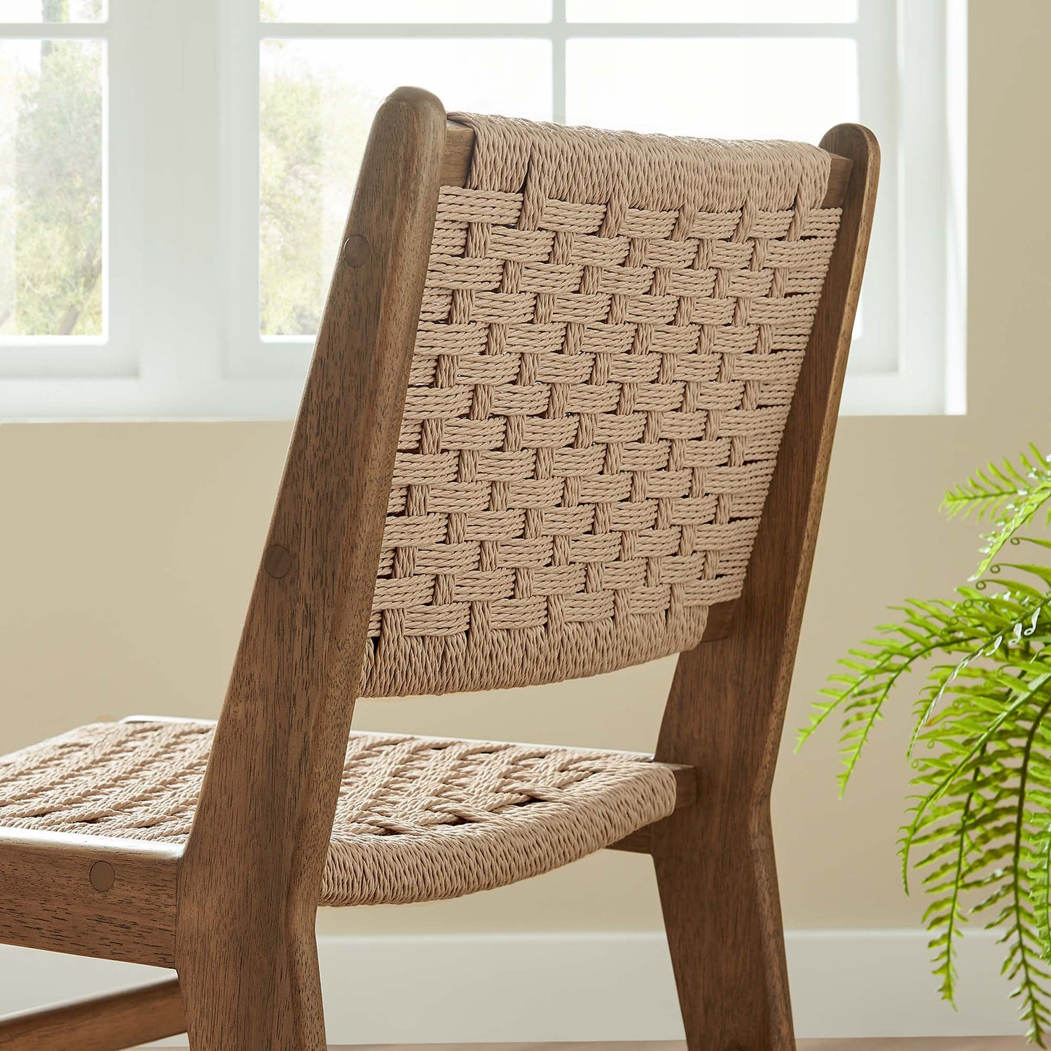 Saoirse Woven Rope Wood Dining Side Chair - Set of 2 by Modway