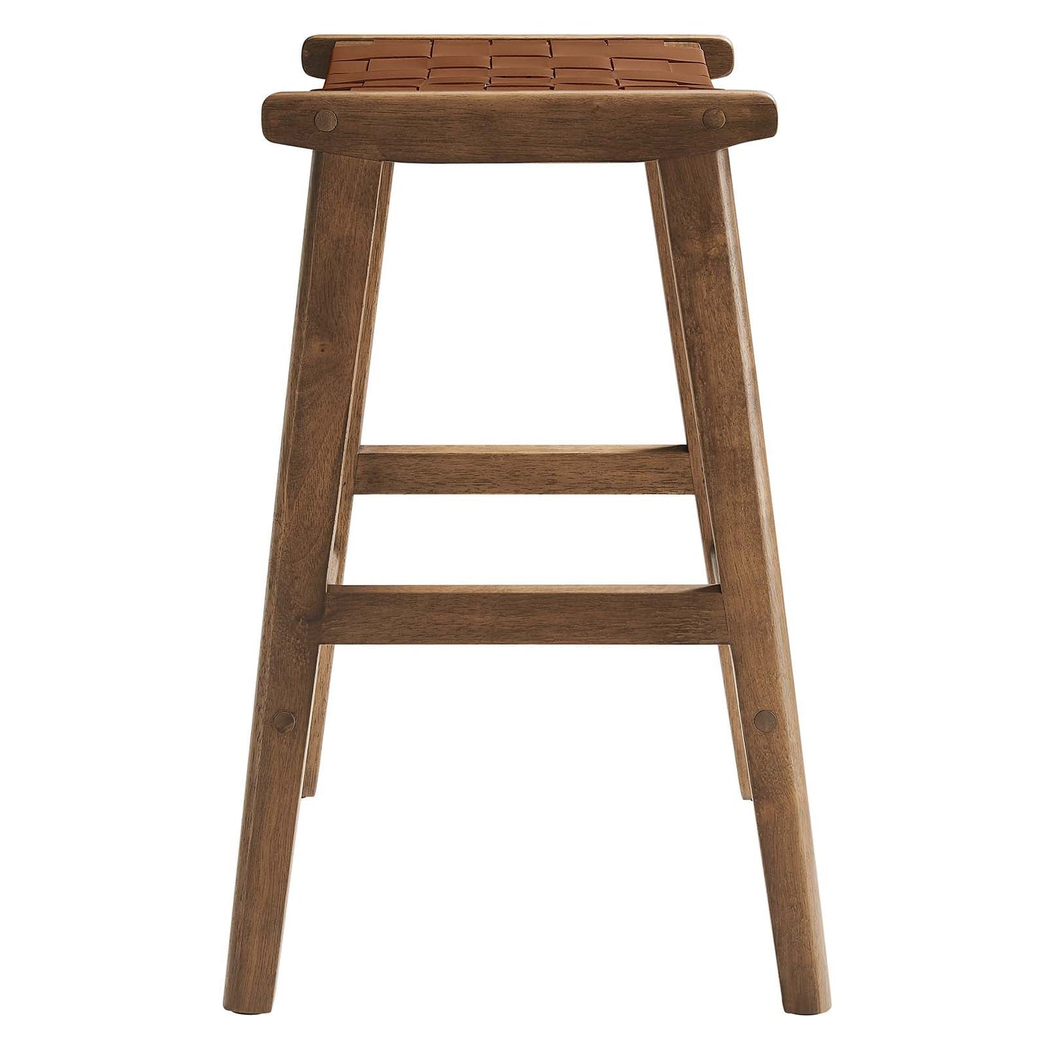 Saoirse Faux Leather Wood Counter Stool - Set of 2 By HouseBean