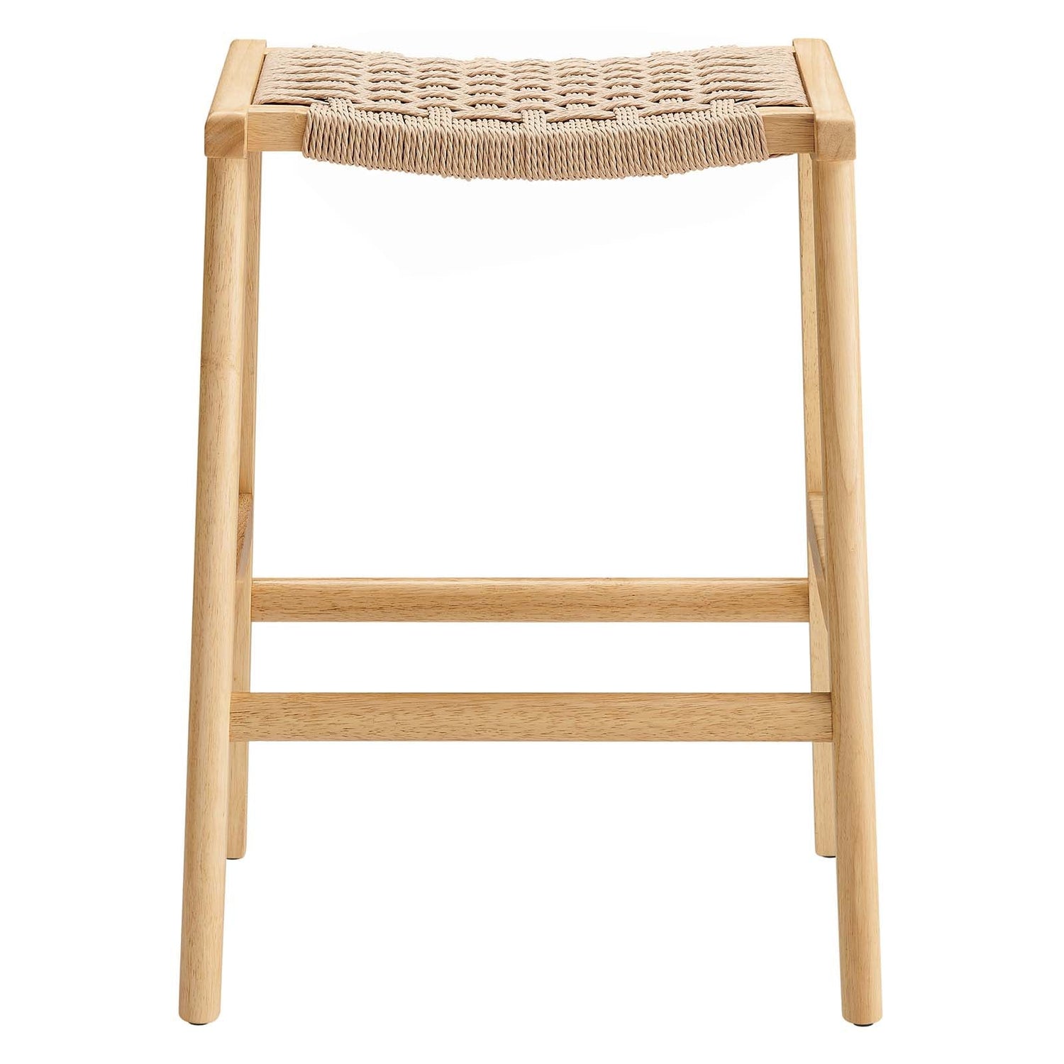 Saoirse Woven Rope Wood Counter Stool - Set of 2 By HouseBean