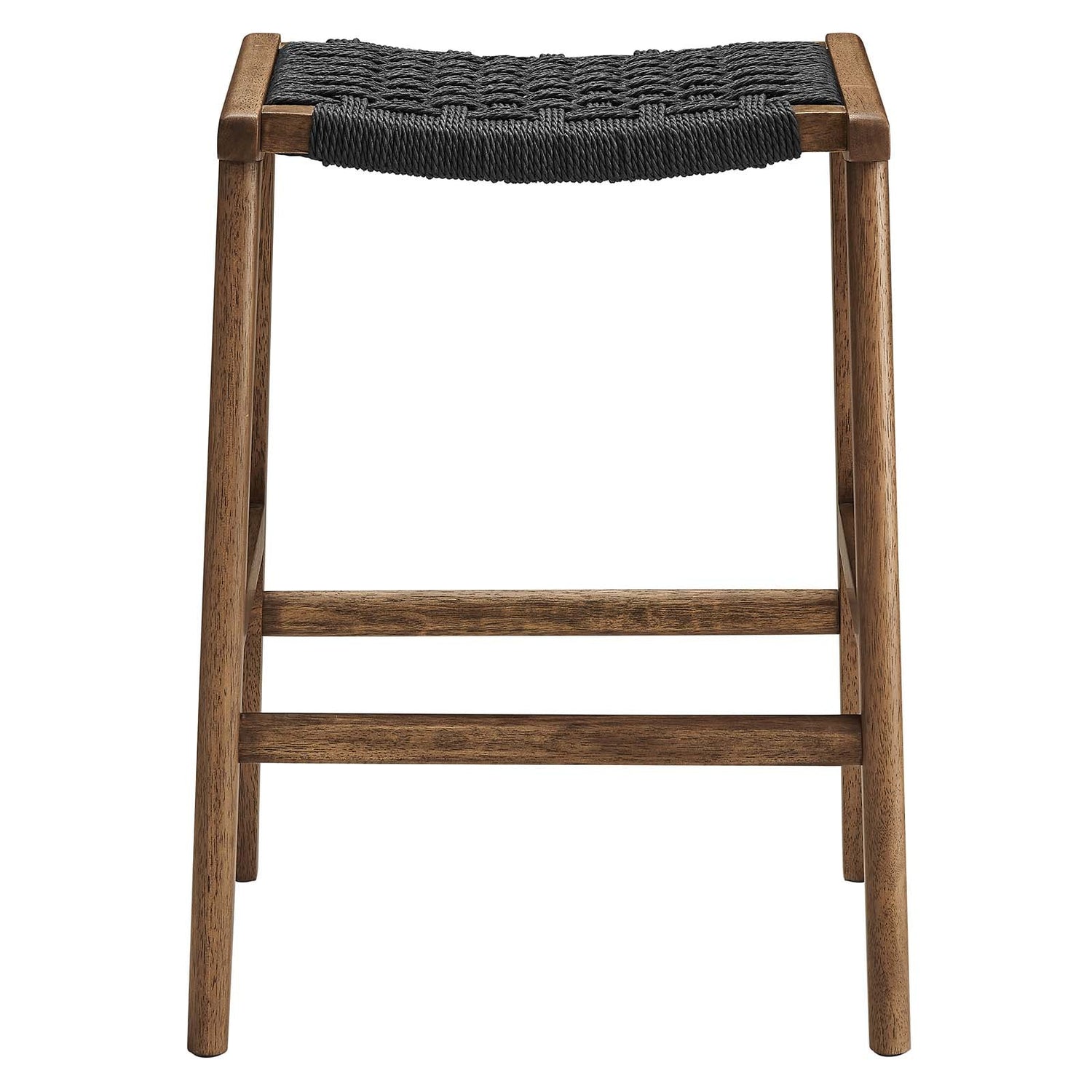 Saoirse Woven Rope Wood Counter Stool - Set of 2 By HouseBean