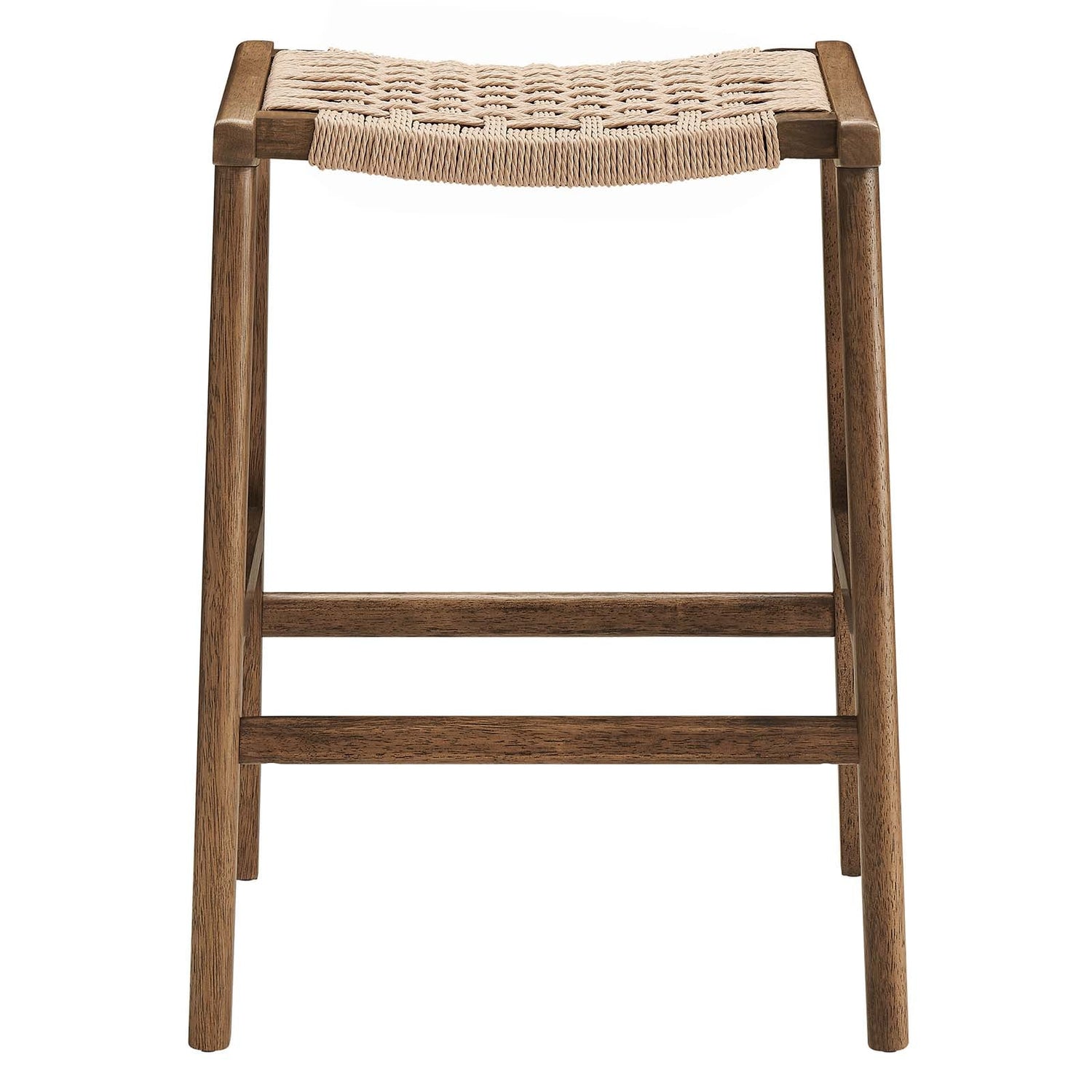 Saoirse Woven Rope Wood Counter Stool - Set of 2 By HouseBean