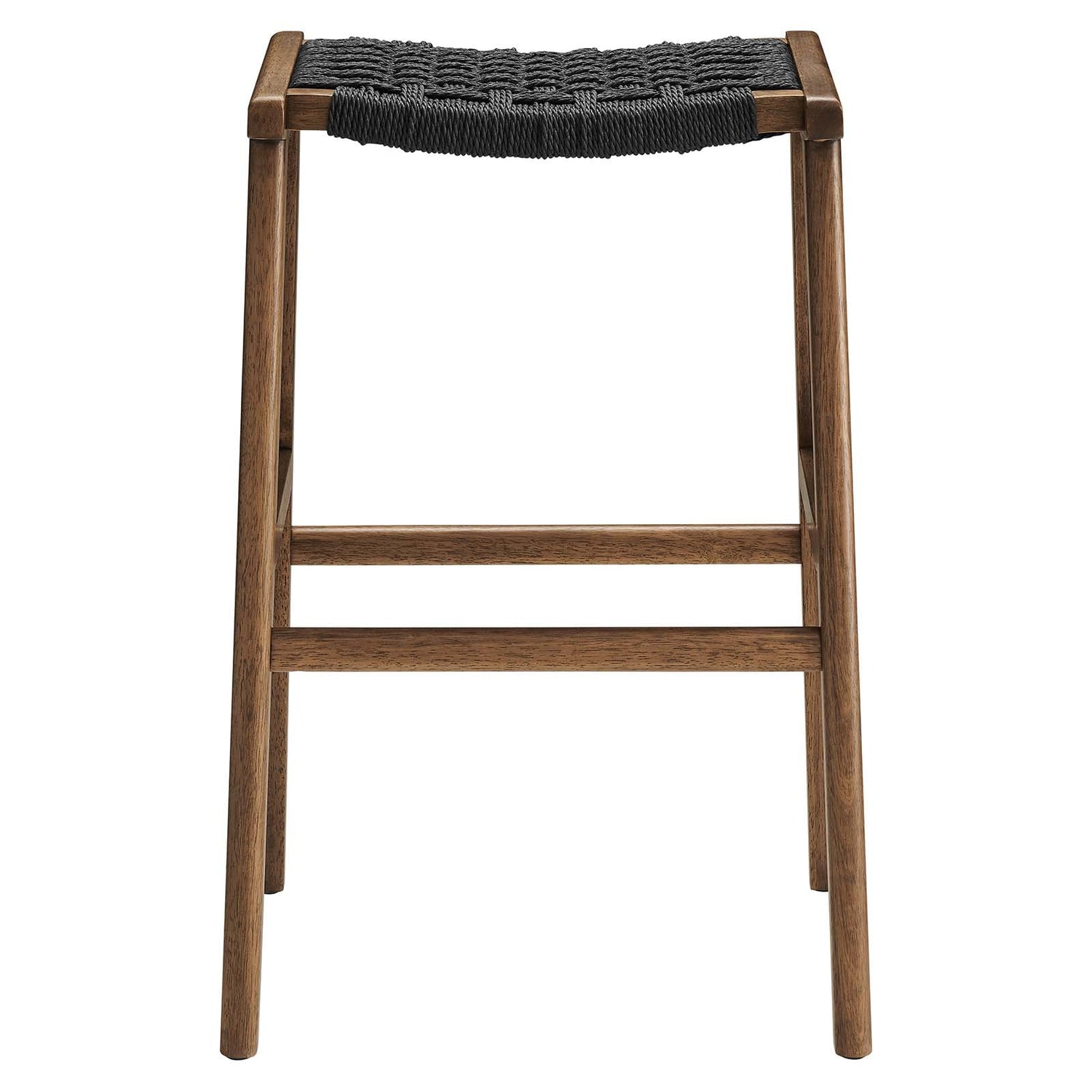 Saoirse Woven Rope Wood Bar Stool - Set of 2 By HouseBean