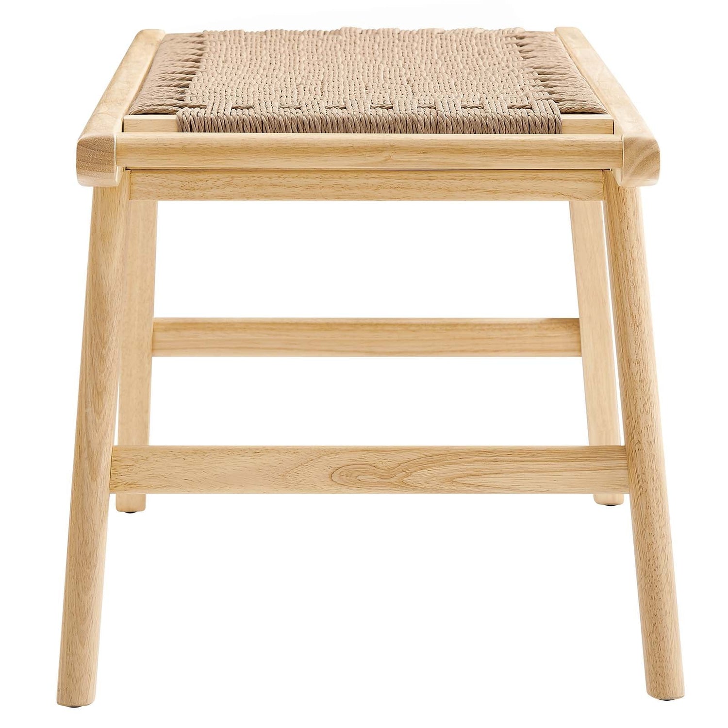 Saoirse 47&quot; Woven Rope Wood Bench By HouseBean