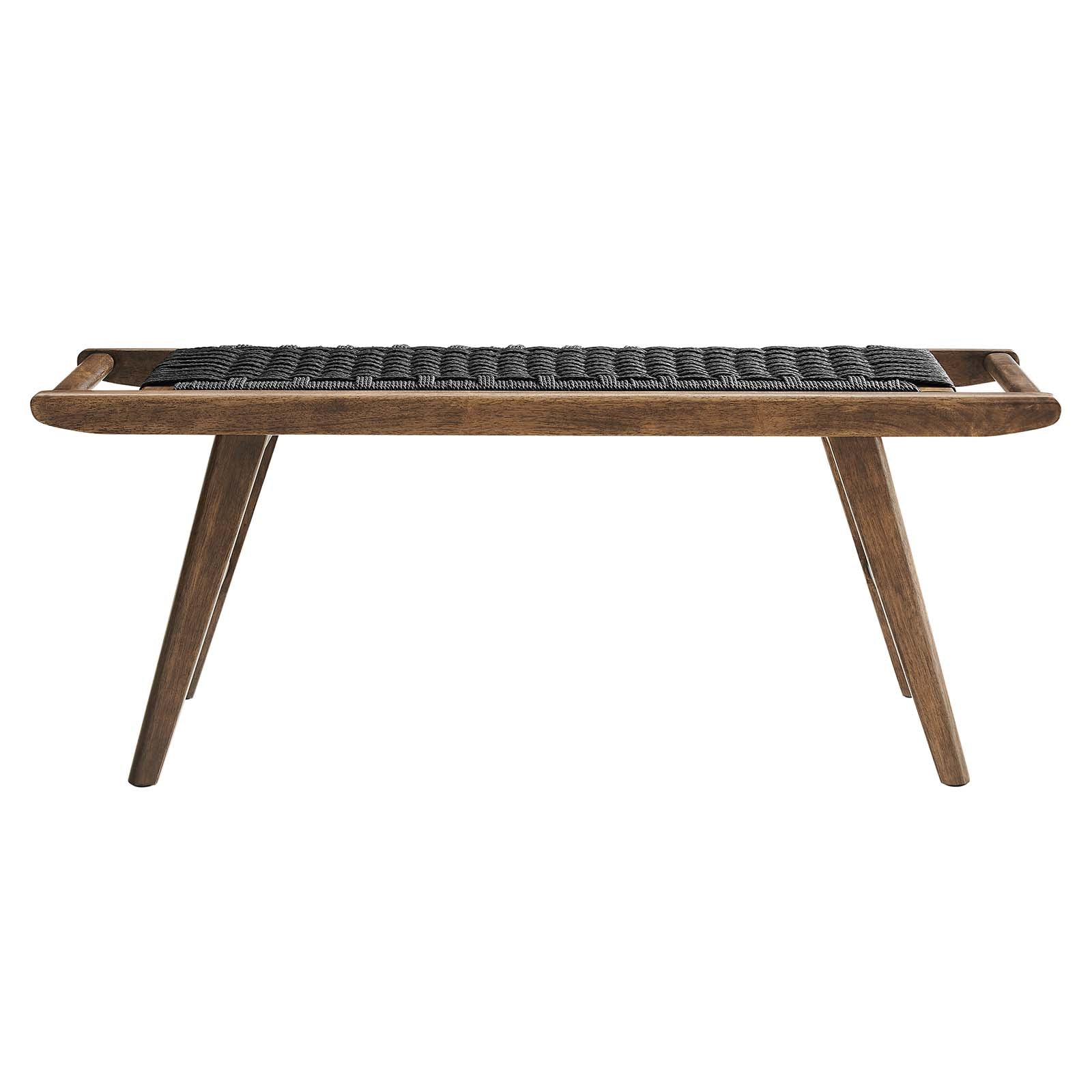 Saoirse 47&quot; Woven Rope Wood Bench By HouseBean