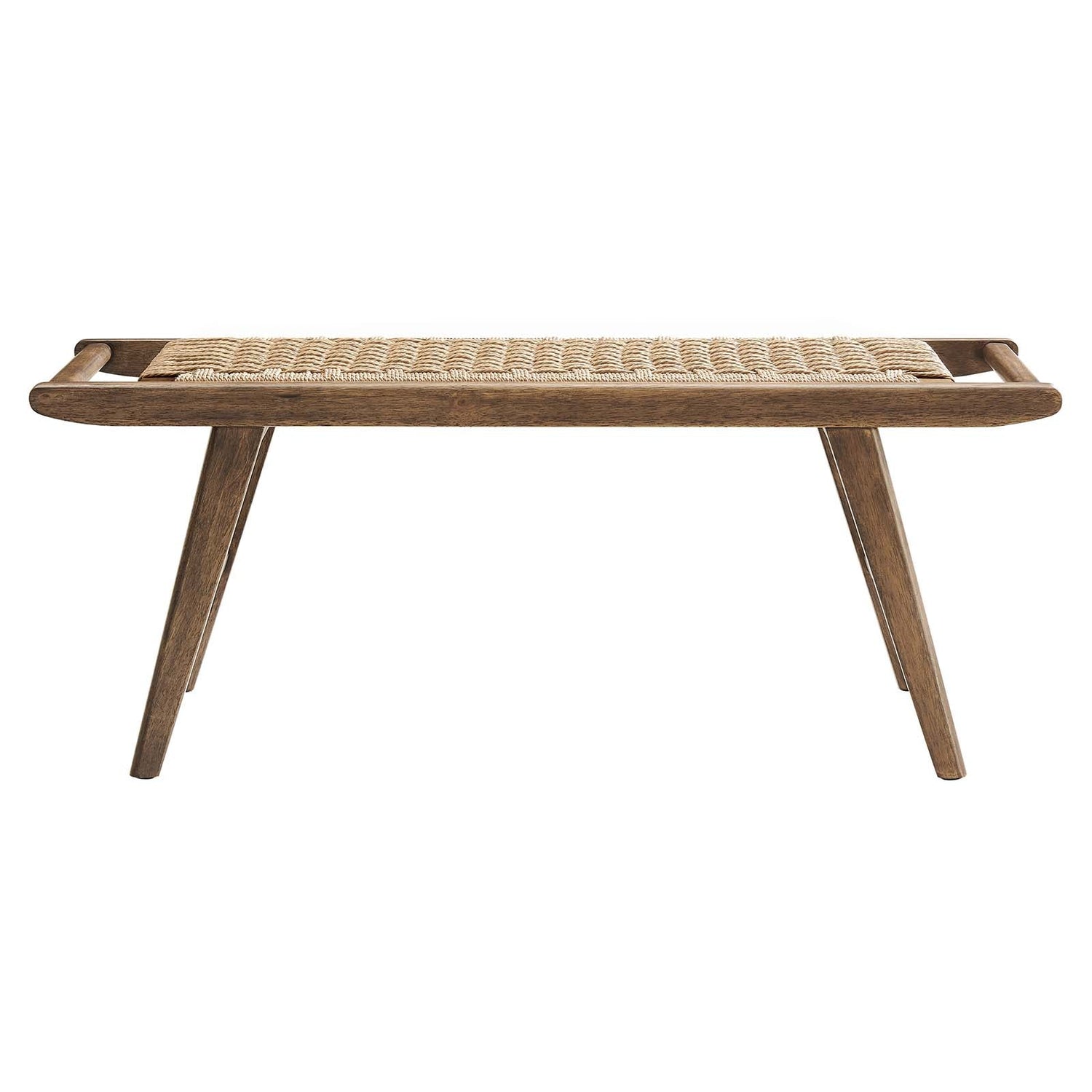 Saoirse 47&quot; Woven Rope Wood Bench By HouseBean