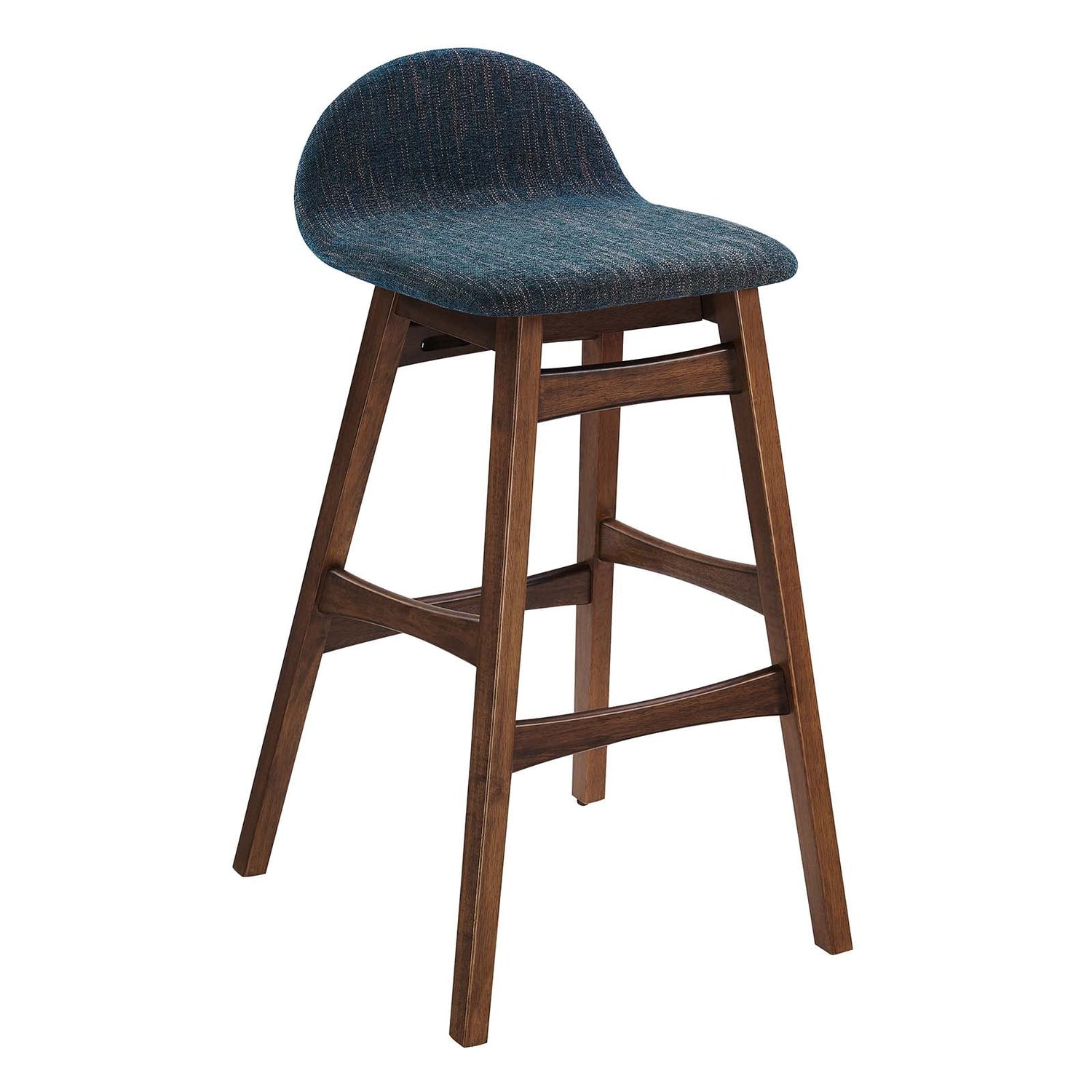 Juno Heathered Fabric Wood Bar Stool - Set of 2 By HouseBean