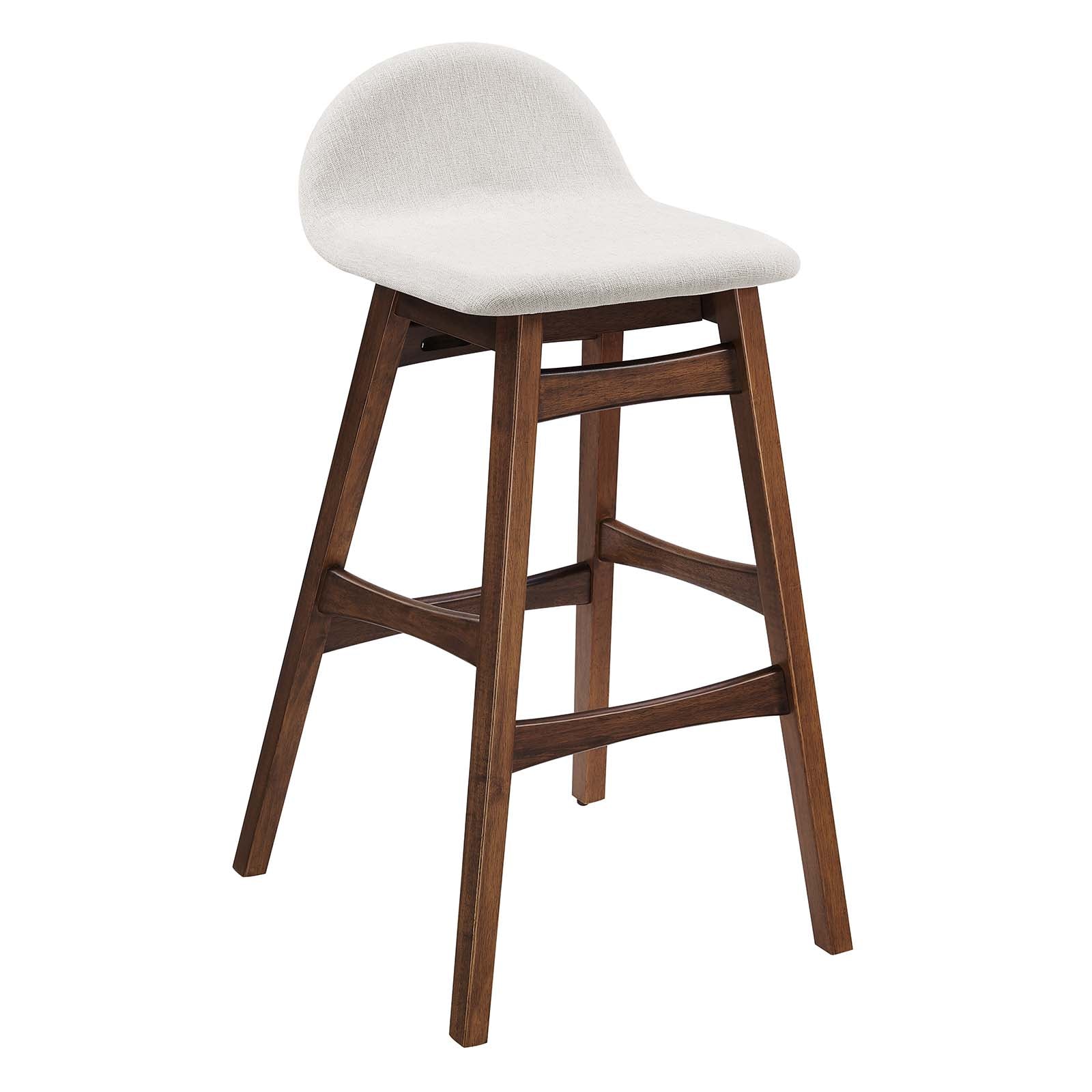 Juno Heathered Fabric Wood Bar Stool - Set of 2 By HouseBean