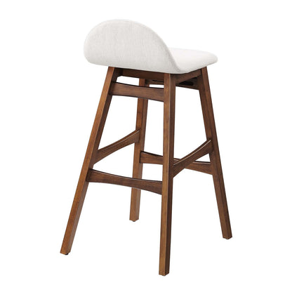 Juno Heathered Fabric Wood Bar Stool - Set of 2 By HouseBean