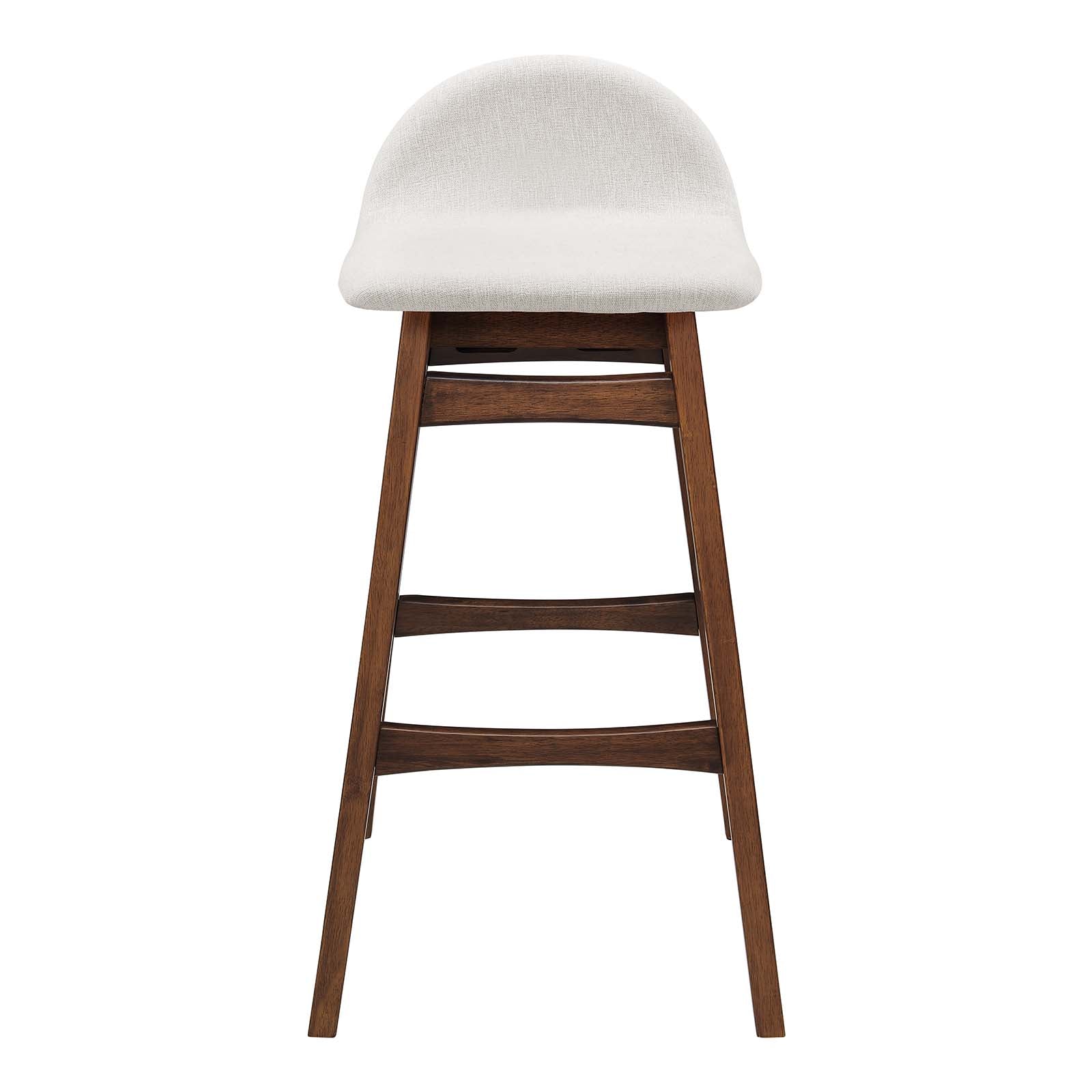 Juno Heathered Fabric Wood Bar Stool - Set of 2 By HouseBean