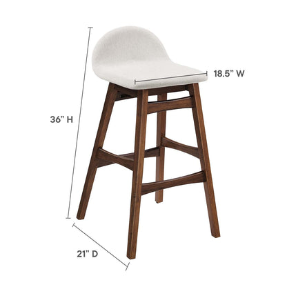 Juno Heathered Fabric Wood Bar Stool - Set of 2 By HouseBean