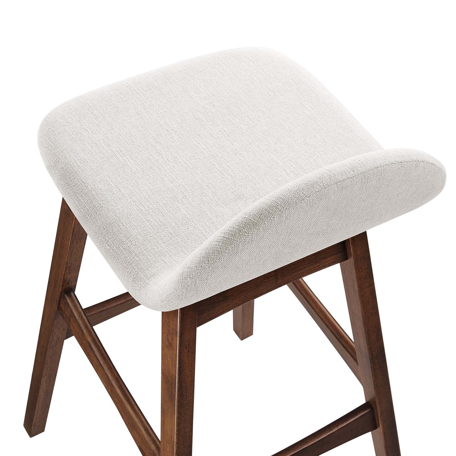 Juno Heathered Fabric Wood Bar Stool - Set of 2 By HouseBean