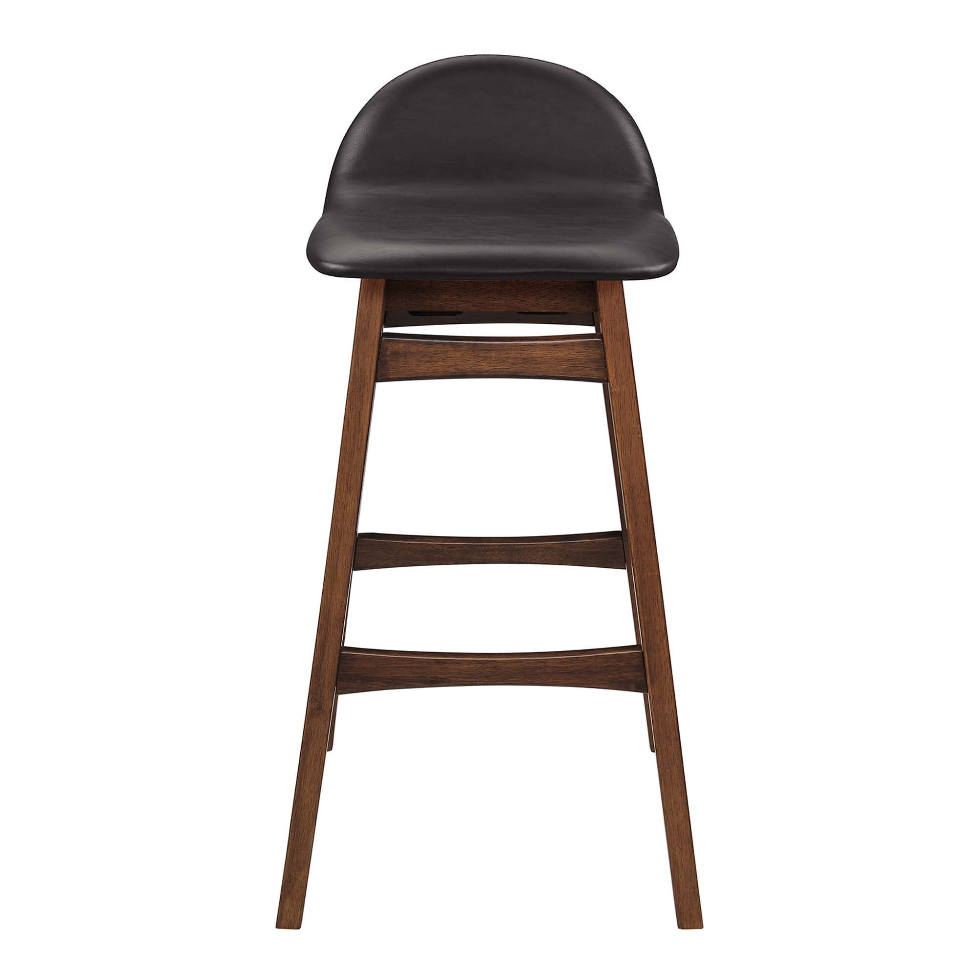 Juno Vegan Leather Wood Bar Stool - Set of 2 by Modway