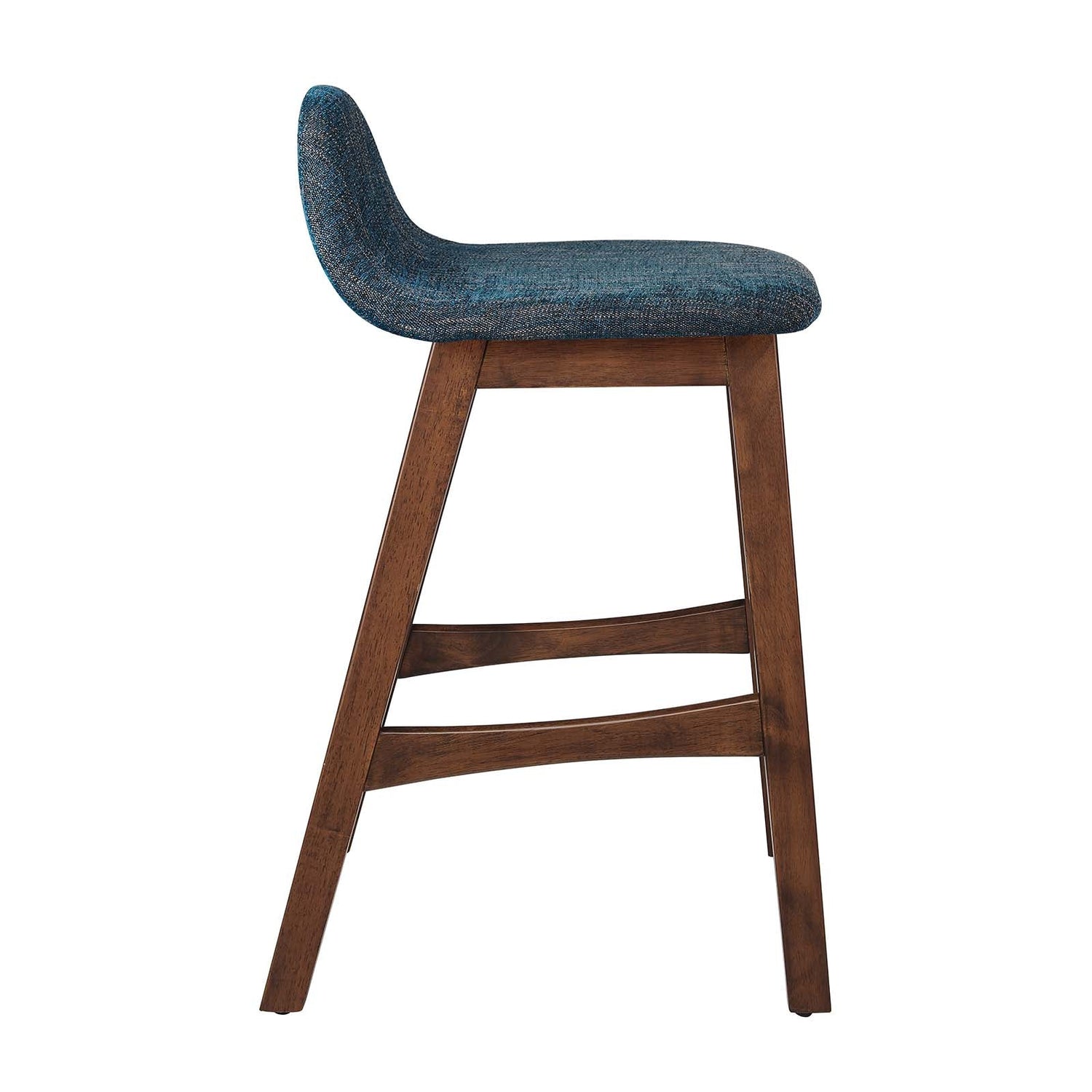 Juno Heathered Fabric Wood Counter Stool - Set of 2 By HouseBean