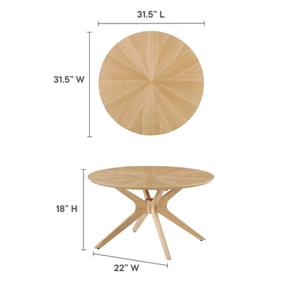 Crossroads Round Wood Coffee Table by Modway