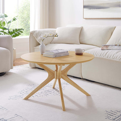 Crossroads Round Wood Coffee Table by Modway