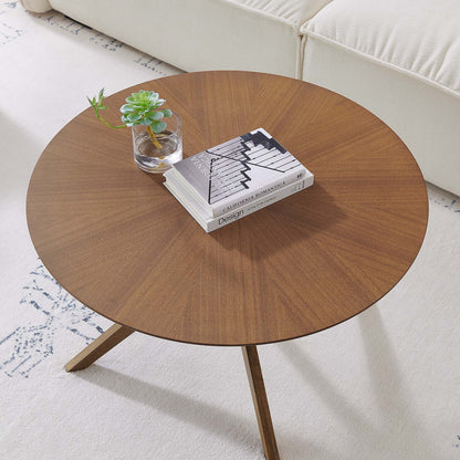 Crossroads Round Wood Coffee Table by Modway