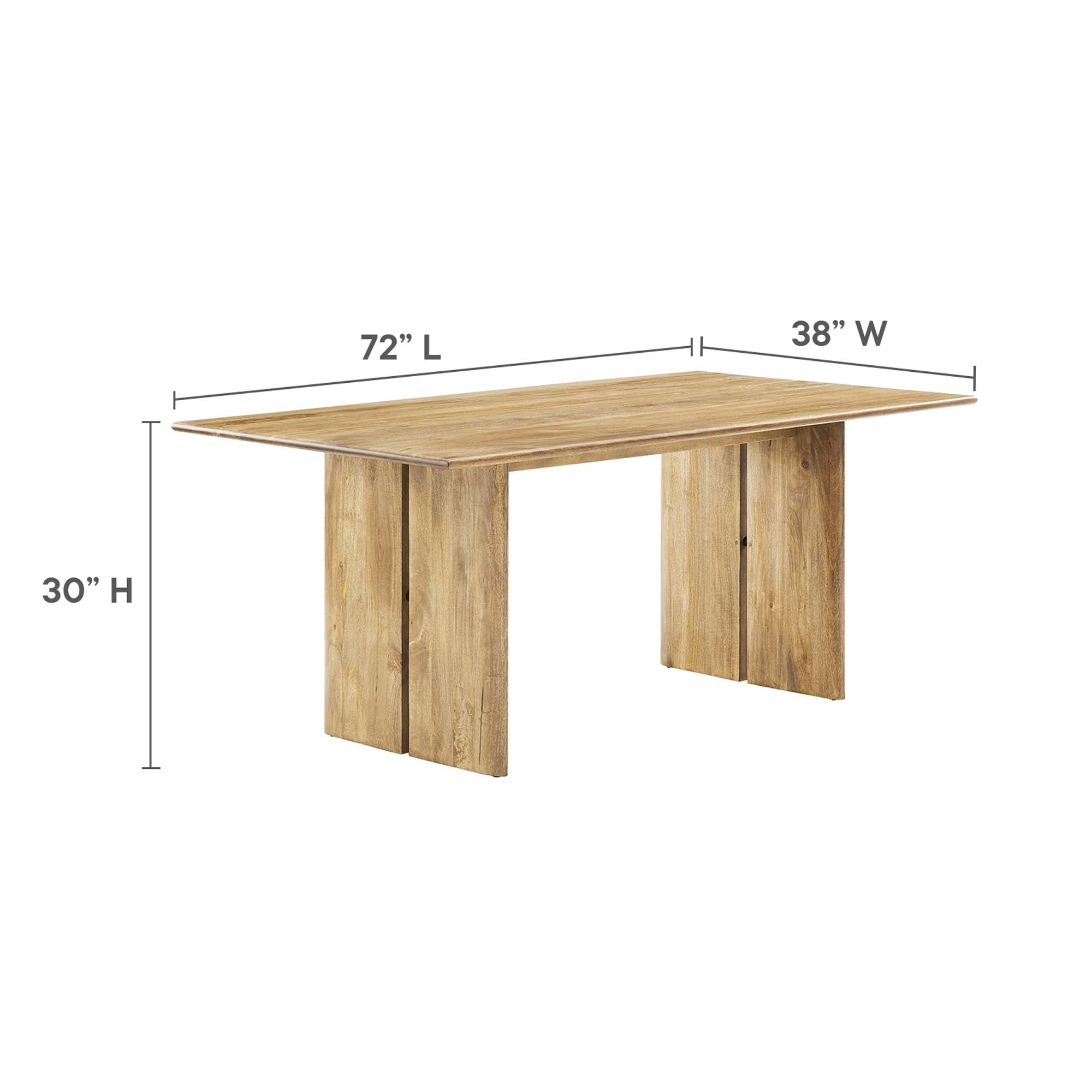 Amistad 72&quot; Wood Dining Table and Bench Set by Modway
