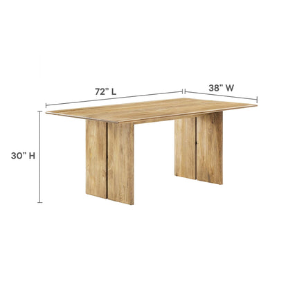 Amistad 72&quot; Wood Dining Table and Bench Set by Modway