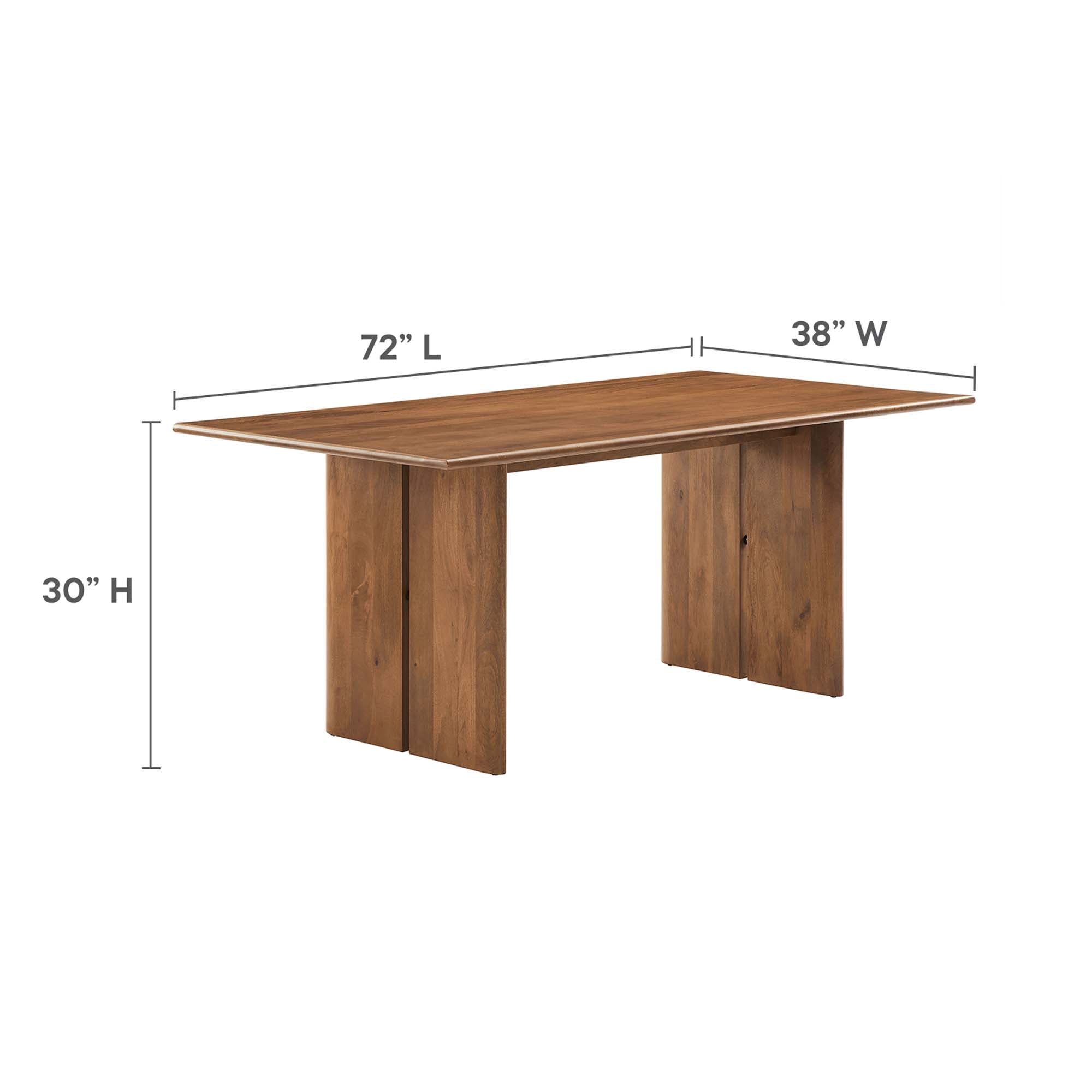 Amistad 72&quot; Wood Dining Table and Bench Set by Modway