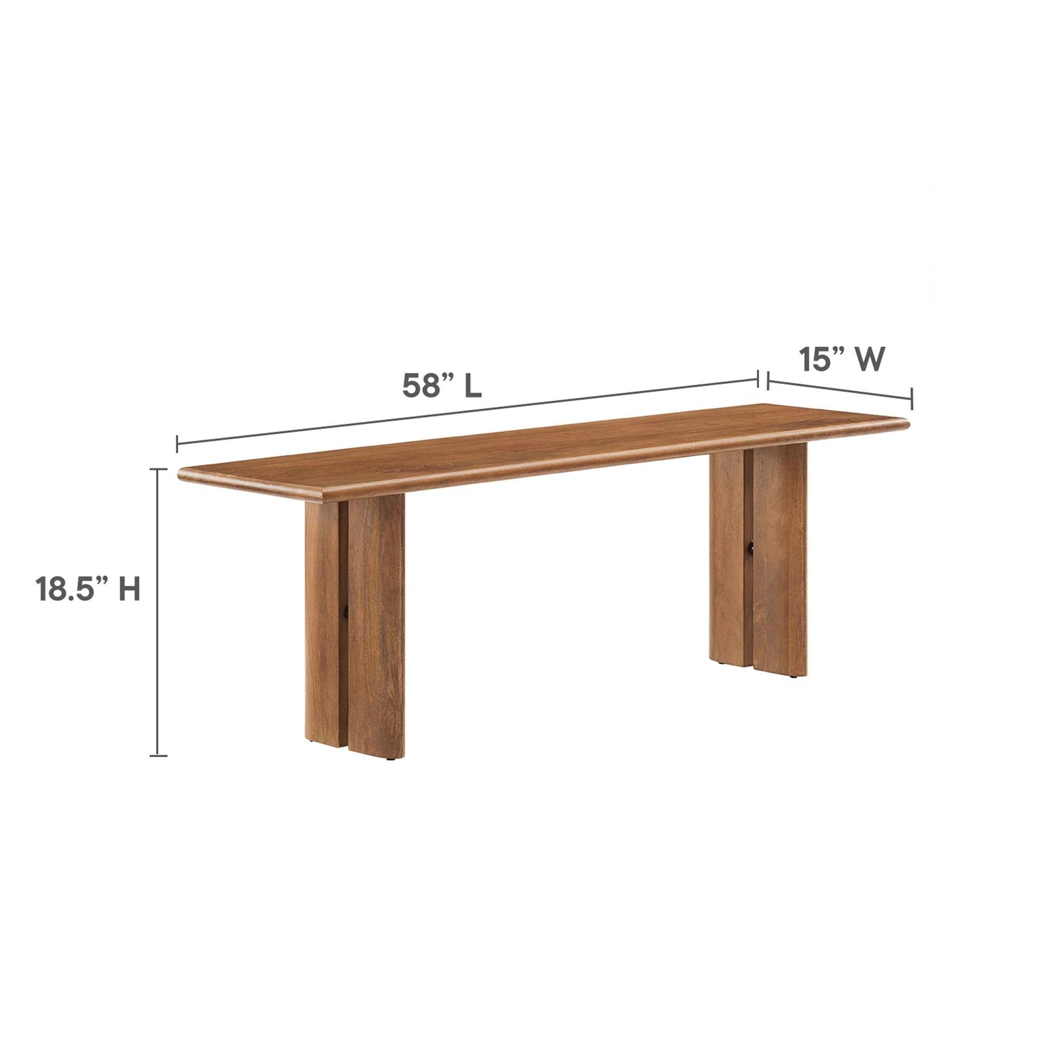Amistad 72&quot; Wood Dining Table and Bench Set by Modway