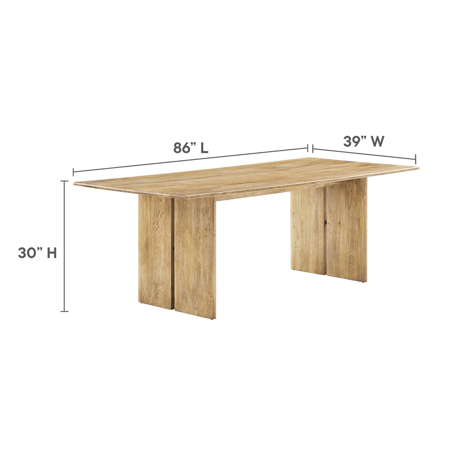 Amistad 86&quot; Wood Dining Table and Bench Set by Modway