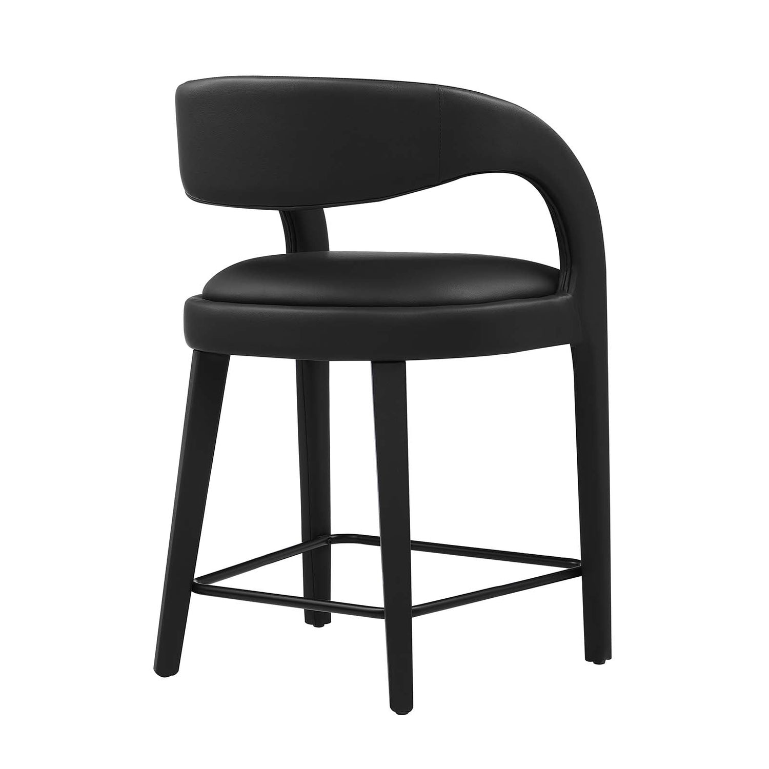 Pinnacle Vegan Leather Counter Stool Set of Two By HouseBean