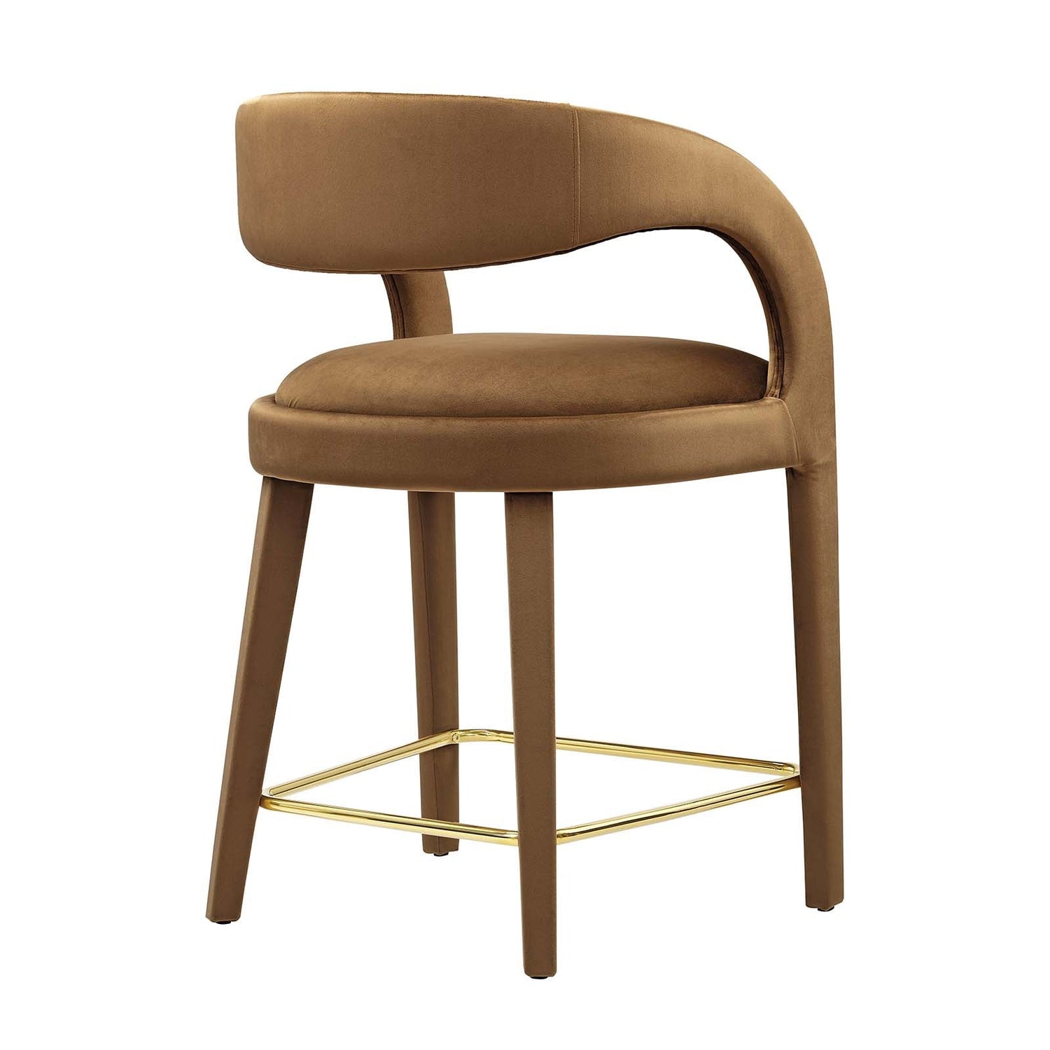 Pinnacle Performance Velvet Counter Stool Set of Two By HouseBean