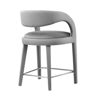 Pinnacle Performance Velvet Counter Stool Set of Two By HouseBean