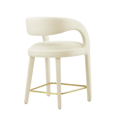 Pinnacle Performance Velvet Counter Stool Set of Two By HouseBean