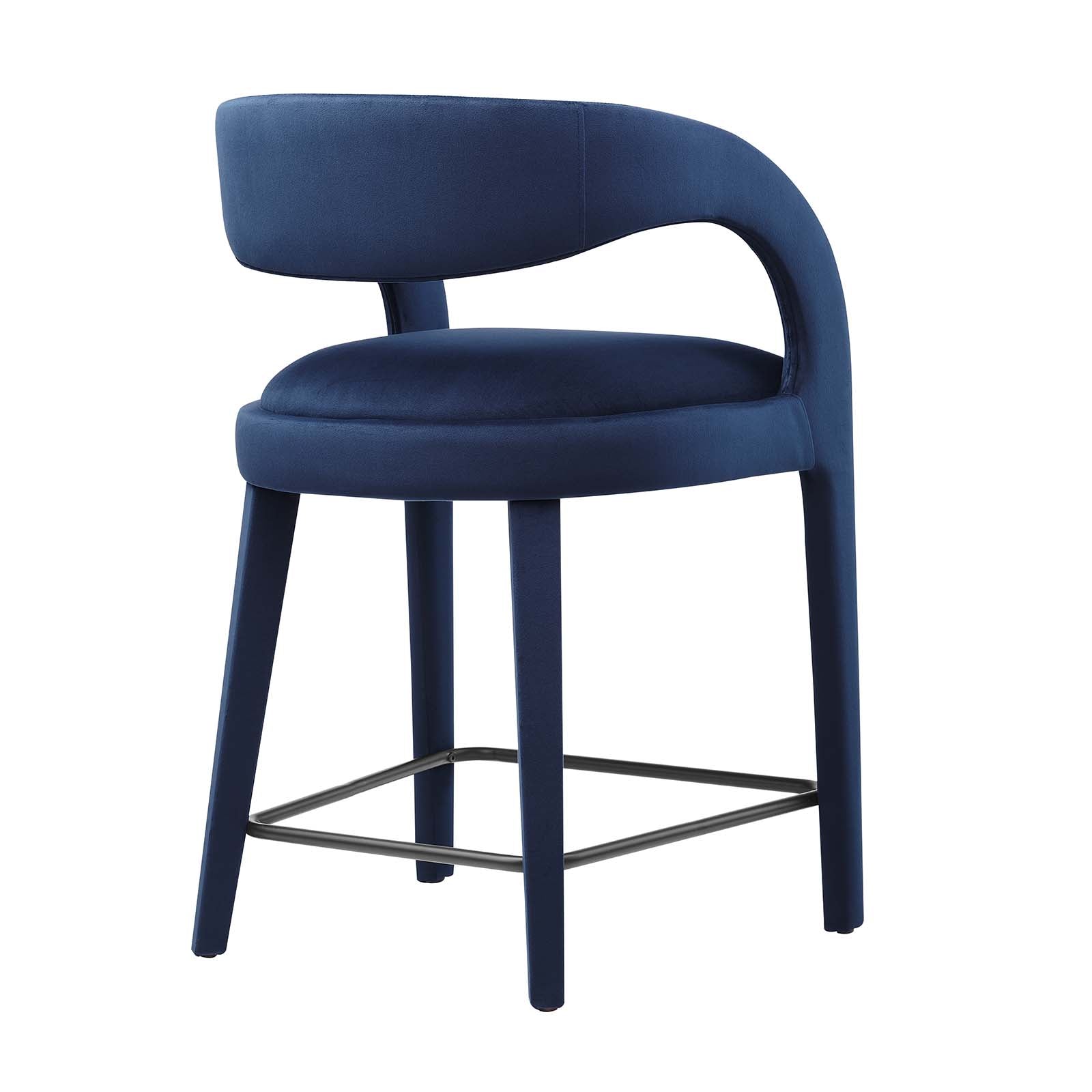 Pinnacle Performance Velvet Counter Stool Set of Two By HouseBean