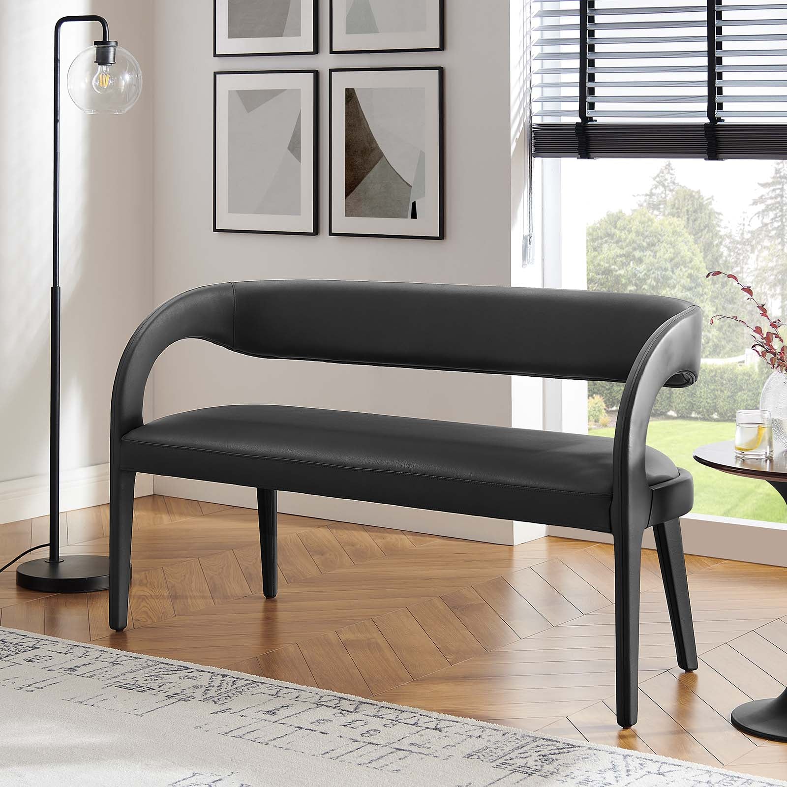 Pinnacle Vegan Leather Accent Bench By HouseBean