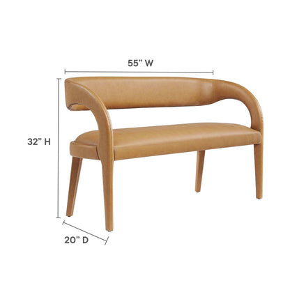 Pinnacle Vegan Leather Accent Bench By HouseBean