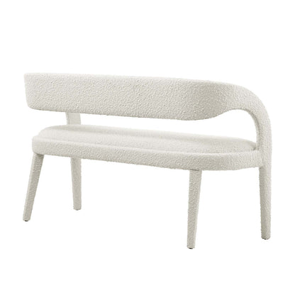 Pinnacle Boucle Fabric Accent Bench By HouseBean