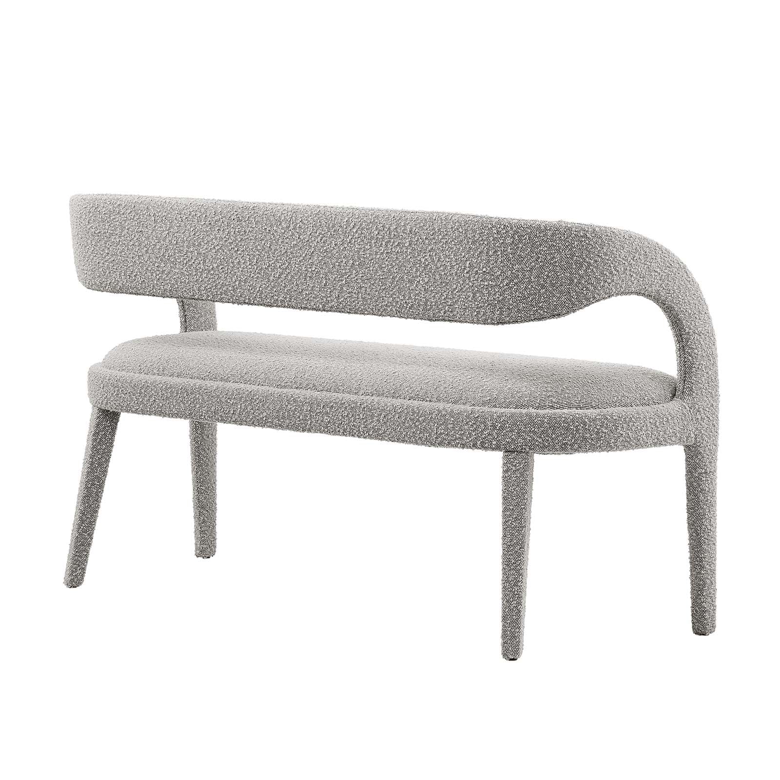 Pinnacle Boucle Fabric Accent Bench By HouseBean