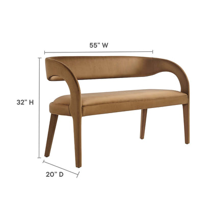 Pinnacle Performance Velvet Accent Bench By HouseBean