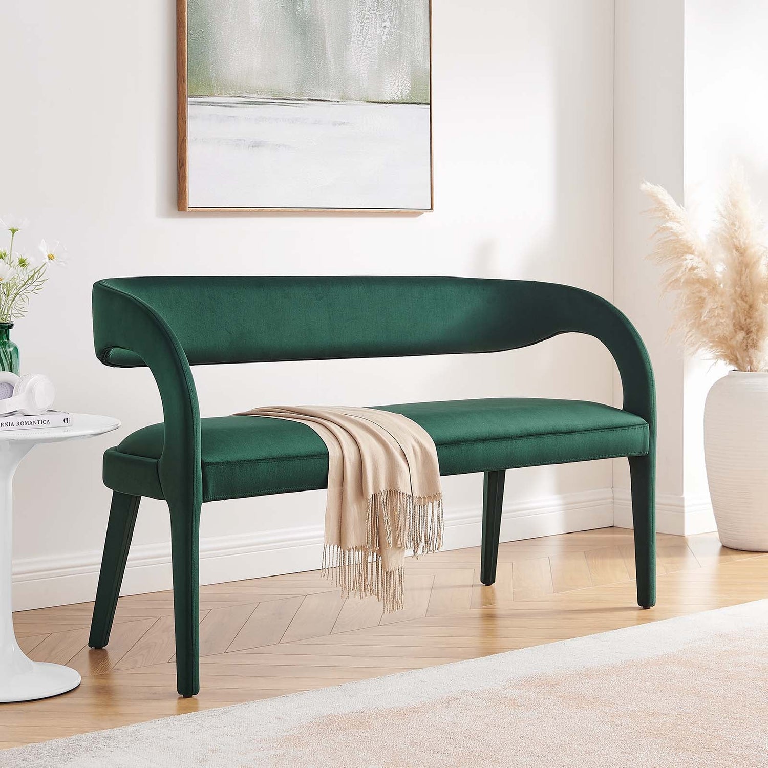 Pinnacle Performance Velvet Accent Bench By HouseBean