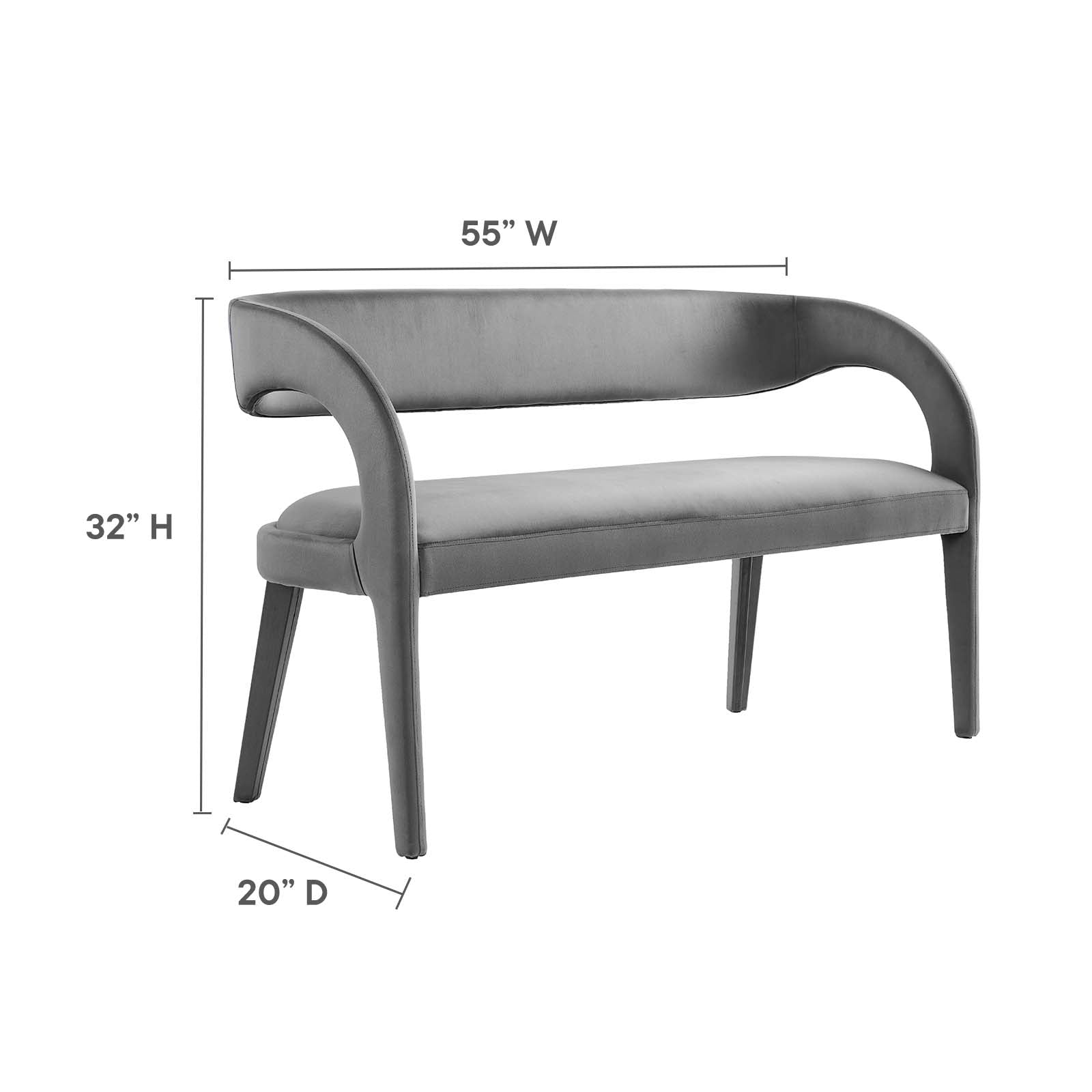 Pinnacle Performance Velvet Accent Bench By HouseBean