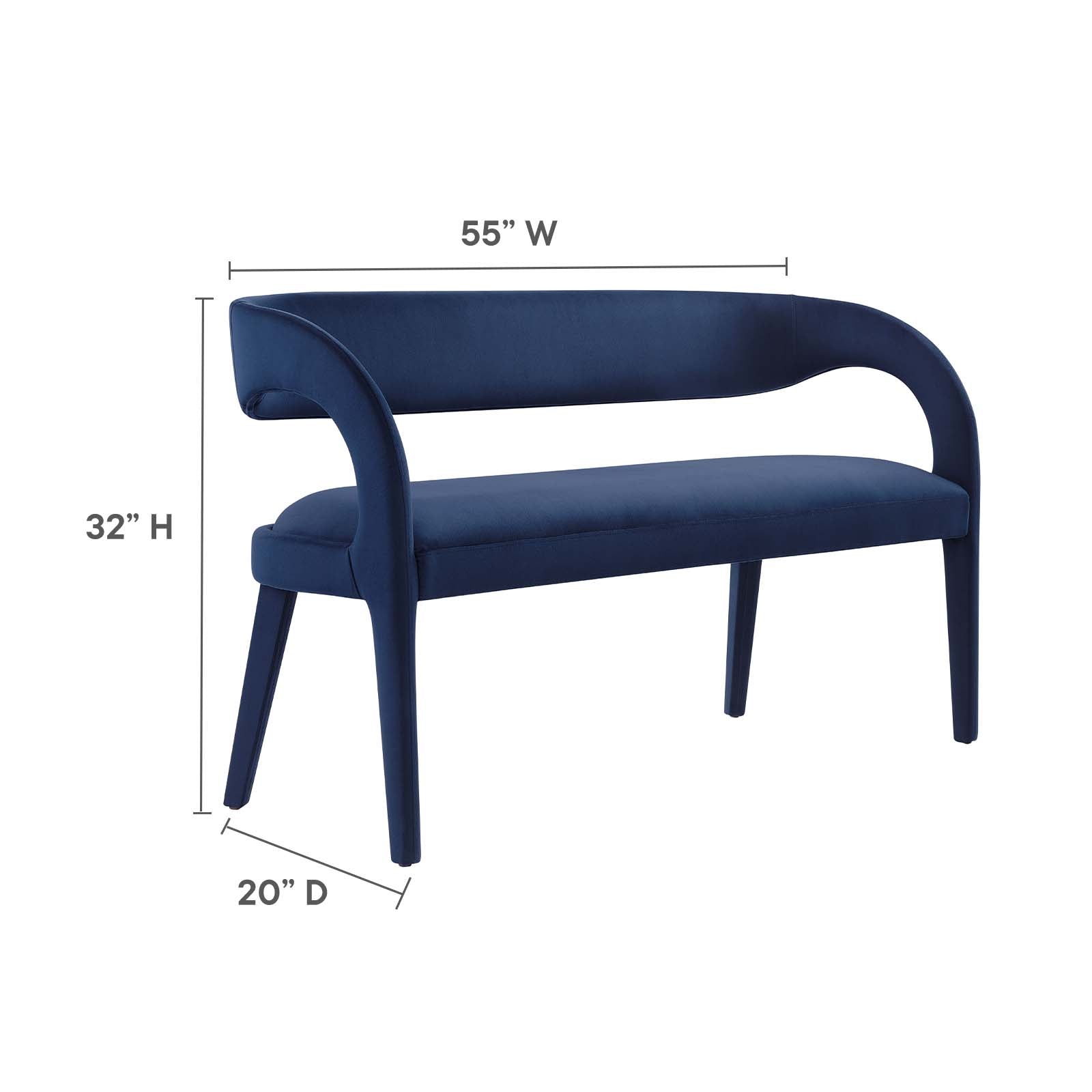 Pinnacle Performance Velvet Accent Bench By HouseBean