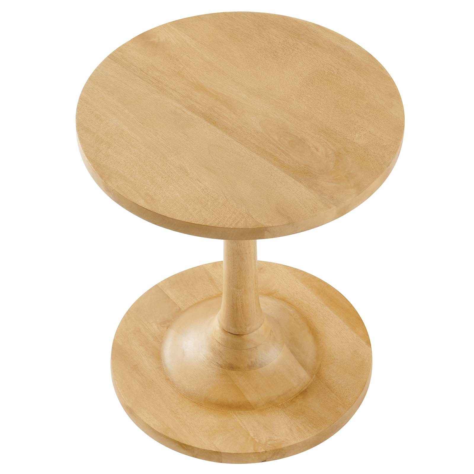 Lina Round Wood Side Table By HouseBean