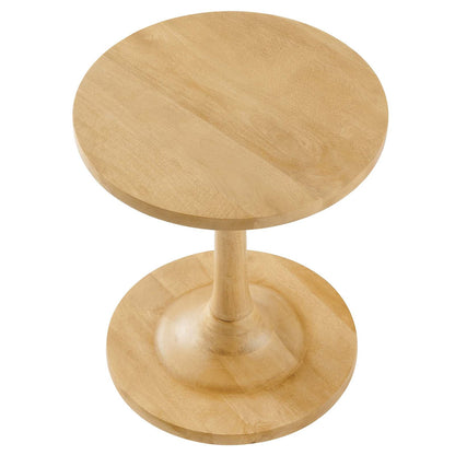 Lina Round Wood Side Table By HouseBean